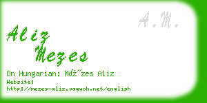 aliz mezes business card